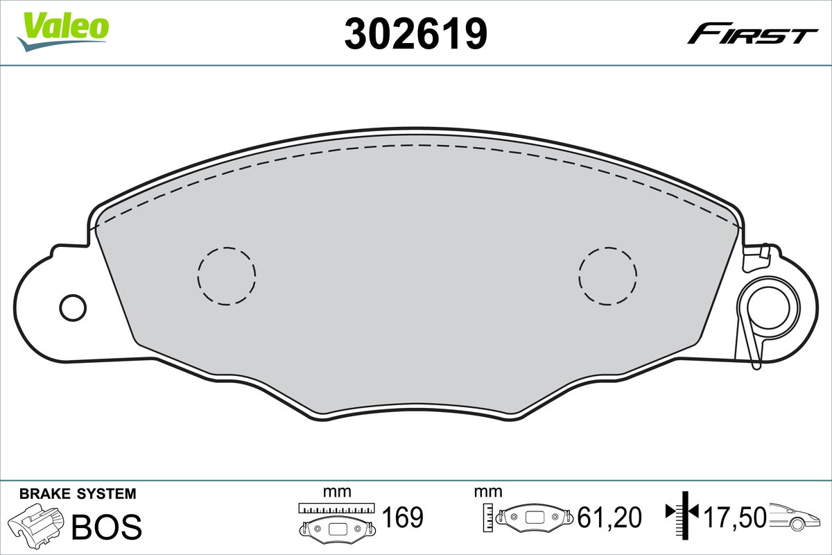 VALEO Fékbetét, mind 302619_VALEO